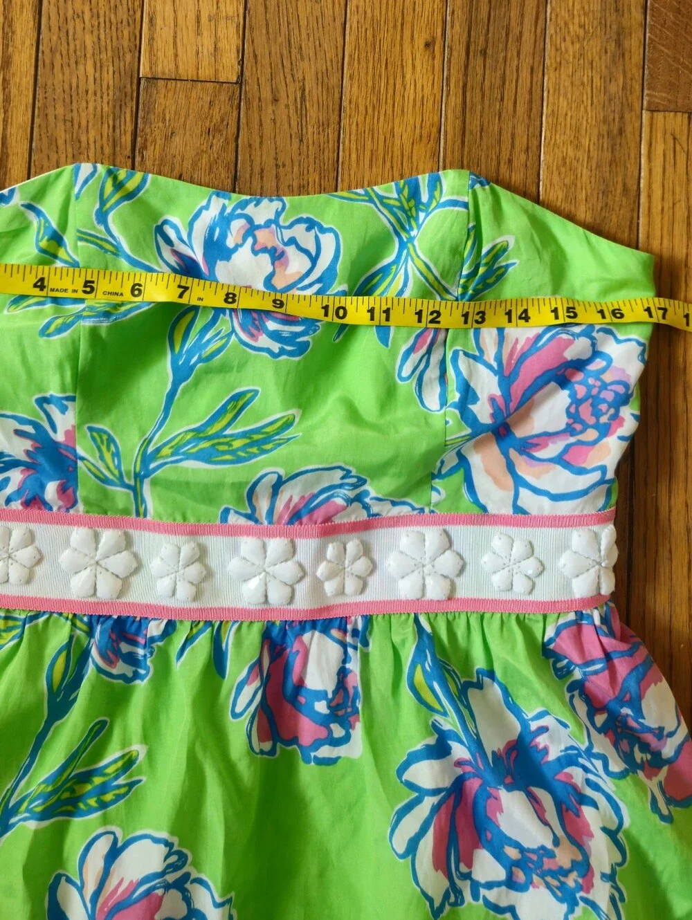 Lilly Pulitzer Silk Blend Corset Strapless Party Dress Women Size 10  SZ MED - Picture 2 of 8